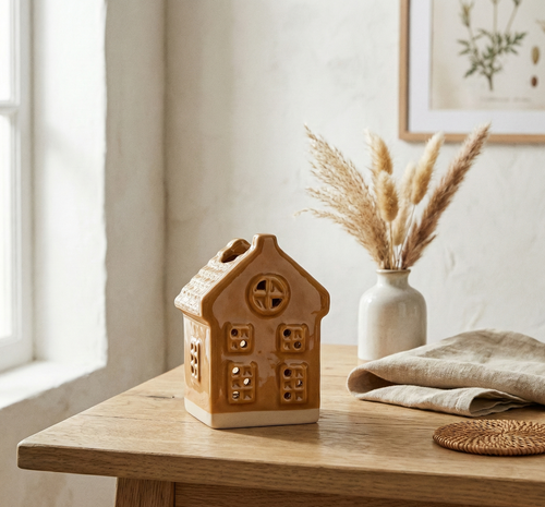 Bougeoir Maison en Céramique – Collection Nature