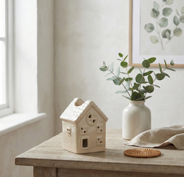 Bougeoir Maison en Céramique – Collection Nature